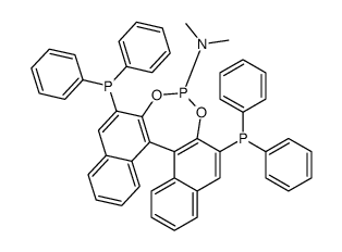 (11bR)-2,6-Bis(diphenylphosphino)-N,N-dimethyldinaphtho[2,1-d:1',2'-f][1,3,2]dioxaphosphepin-4-amine Structure