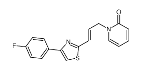 1-[3-[4-(4-fluorophenyl)-1,3-thiazol-2-yl]prop-2-enyl]pyridin-2-one Structure