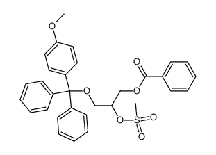 (+/-)-2-(mesyloxy)-3-[(4-methoxytrityl)oxy]propyl benzoate结构式