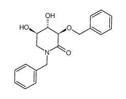 1-benzyl-3-benzyloxy-4,5-dihydroxy-piperidin-2-one结构式