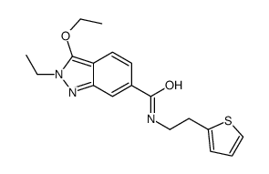 3-ethoxy-2-ethyl-N-(2-thiophen-2-ylethyl)indazole-6-carboxamide Structure