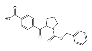 4-(1-phenylmethoxycarbonylpyrrolidine-2-carbonyl)benzoic acid结构式