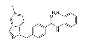 N-(2-aminophenyl)-4-[(5-fluoroindazol-1-yl)methyl]benzamide结构式