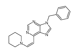 9-benzyl-6-(2-piperidin-1-ylethenyl)purine结构式
