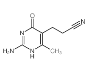 5-Pyrimidinepropanenitrile,2-amino-1,6-dihydro-4-methyl-6-oxo-结构式