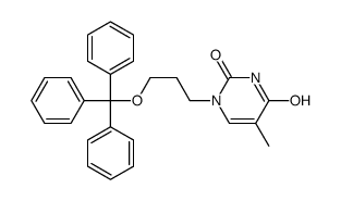 5-methyl-1-(3-trityloxypropyl)pyrimidine-2,4-dione结构式
