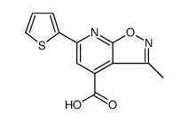 3-甲基-6-噻吩-2-基异恶唑并[5,4-b]吡啶-4-羧酸结构式