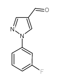 1-(3-氟苯基)吡唑-4-甲醛结构式