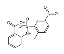 2-[[(2-methyl-5-nitrophenyl)sulphonyl]amino]benzoic acid结构式