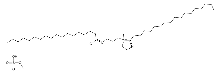 2-heptadecyl-4,5-dihydro-1-methyl-1-[3-[(1-oxooctadecyl)amino]propyl]-1-H-imidazolium methyl sulphate结构式