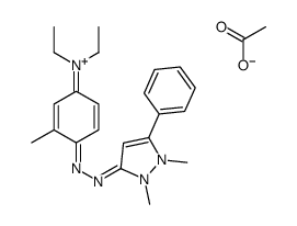 3-[[4-(diethylamino)-o-tolyl]azo]-1,2-dimethyl-5-phenyl-1H-pyrazolium acetate结构式