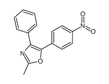 2-methyl-5-(4-nitro-phenyl)-4-phenyl-oxazole结构式