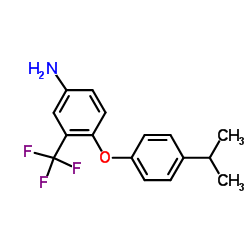 4-(4-Isopropylphenoxy)-3-(trifluoromethyl)aniline Structure