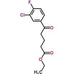 Ethyl 5-(3-chloro-4-fluorophenyl)-5-oxopentanoate structure