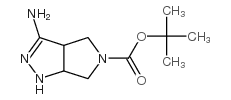 3-氨基-3A,4,6,6A-四氢吡咯并[3,4-C]吡唑-5(1H)-甲酸叔丁酯结构式