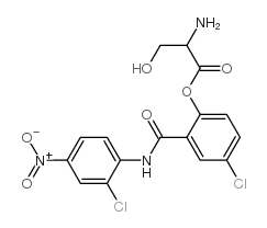 [4-chloro-2-[(2-chloro-4-nitrophenyl)carbamoyl]phenyl] 2-amino-3-hydroxypropanoate Structure