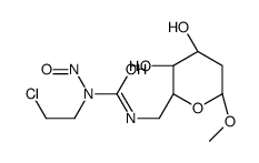 1-(2-chloroethyl)-3-[[(2R,3S,4R,6S)-3,4-dihydroxy-6-methoxyoxan-2-yl]methyl]-1-nitrosourea Structure