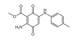 2-amino-3-carbomethoxy-5-(p-toluidino)-1,4-benzoquinone Structure