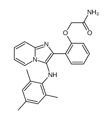 2-[2-(aminocarbonylmethoxy)phenyl]-3-(2,4,6-trimethylphenylamino)imidazo[1,2-a]pyridine结构式