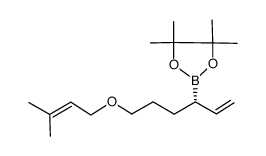 (S)-4,4,5,5-tetramethyl-2-[6-prenyloxy-1-hexen-3-yl]-1,3,2-dioxaborolane Structure