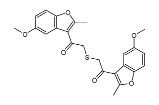 Bis(2-methyl-5-methoxy-3-benzofuroylmethyl)sulfide Structure