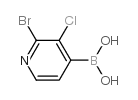 2-Bromo-3-chloropyridine-4-boronic acid structure