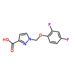 1-[(2,4-Difluorophenoxy)methyl]-1H-pyrazole-3-carboxylic acid结构式