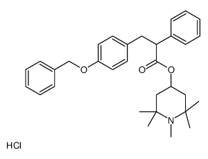 (1,2,2,6,6-pentamethylpiperidin-4-yl) 2-phenyl-3-(4-phenylmethoxyphenyl)propanoate,hydrochloride Structure