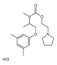 2-pyrrolidin-1-ium-1-ylethyl N-[1-(3,5-dimethylphenoxy)propan-2-yl]-N-methylcarbamate,chloride Structure