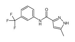 5-methyl-N-[3-(trifluoromethyl)phenyl]-1H-pyrazole-3-carboxamide结构式