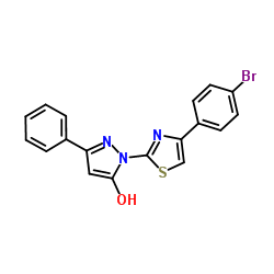 1-[4-(4-Bromophenyl)-1,3-thiazol-2-yl]-3-phenyl-1H-pyrazol-5-ol Structure