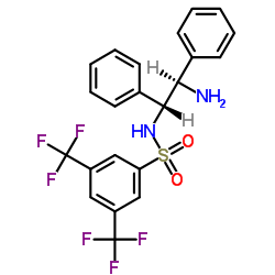 N-[(1R,2R)-2-氨基-1,2-二苯基乙基]-3,5-双(三氟甲基)苯亚磺酰胺结构式