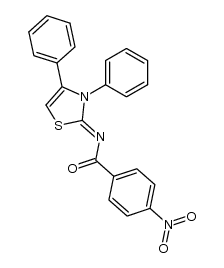 N-(3,4-diphenyl-3H-thiazol-2-ylidene)-4-nitro-benzamide Structure
