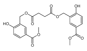 bis[(2-hydroxy-5-methoxycarbonylphenyl)methyl] butanedioate Structure