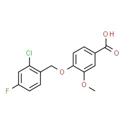 4-((2-氯-4-氟苄基)氧基)-3-甲氧基苯甲酸结构式