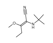 2-(tert-butylamino)-3-methoxypent-2-enenitrile结构式