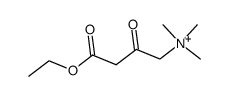 4-trimethylammonio-acetoacetic acid ethyl ester Structure