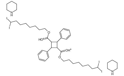 bis(8,8-diiodooctyl) 2,4-diphenylcyclobutane-1,3-dicarboxylate,piperidin-1-ium结构式