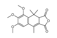 5,6,7-Trimethoxy-4,4,9-trimethyl-3a,4-dihydro-naphtho[2,3-c]furan-1,3-dione结构式