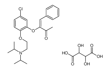 (Z)-3-[5-chloro-2-[2-(dipropan-2-ylamino)ethoxy]phenoxy]-4-phenyl-but- 3-en-2-one, 2,3-dihydroxybutanedioic acid picture
