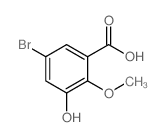 5-溴-3-羟基-2-甲氧基苯甲酸结构式