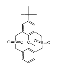 6-tert-butyl-9-methoxy-2,11-dithia<3.3>metacyclophane S,S,S',S'-tetraoxide结构式