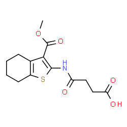 4-{[3-(Methoxycarbonyl)-4,5,6,7-tetrahydro-1-benzothiophen-2-yl]amino}-4-oxobutanoic acid结构式