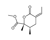 2(Z)-ethylidene-5-(methoxycarbonyl)-4,5-dimethyl-5-pentanolide结构式