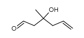 3-hydroxy-3-methylhex-5-enal Structure