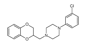 1-(3-chlorophenyl)-4-(2,3-dihydro-1,4-benzodioxin-3-ylmethyl)piperazine结构式