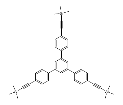 1,3,5-tris-[(4-trimethylsiylethynyl)phenyl]benzene Structure