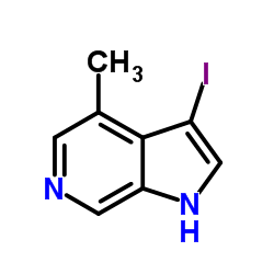 3-碘-4-甲基-1H-吡咯并[2,3-c]吡啶结构式