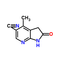 4-Methyl-2-oxo-2,3-dihydro-1H-pyrrolo[2,3-b]pyridine-5-carbonitrile结构式