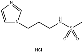 N-(3-(1H-咪唑-1-基)丙基)甲磺酰胺盐酸盐结构式